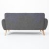 Mid Century Modern Loveseat Sofa With Button Tufted Backrest - Dark Gray - Image 10