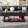 Extendable Coffee Table, Multifunctional Adjustable Coffee Table With Hidden Storage Space For Living Room - Black - Image 4