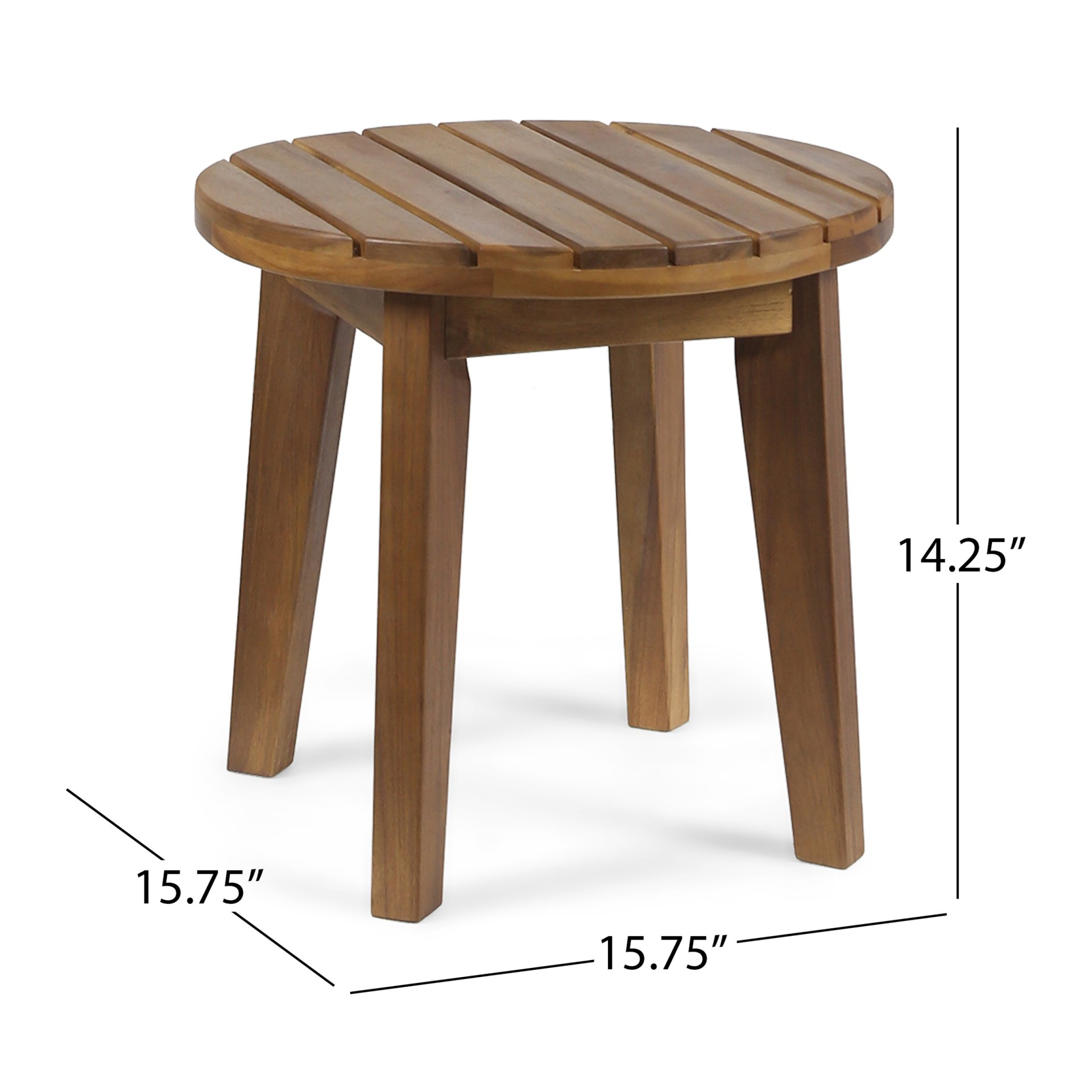 Outdoor Side Table With Weather Resistance - Teak - Image 3