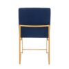Fuji - Contemporary High Back Dining Chair (Set of 2) - Gold / Blue - Image 5