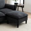 Convertible Combination Sofa, Sofa L Shaped, Sofa With Footstools With Storage Sofa For Living Room, Living Room 3 Seater Combination Sofa - Gray - Image 8