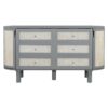 Full Murphy Bed With Hidden Storage & Modern Woven Design - Gray - Image 14