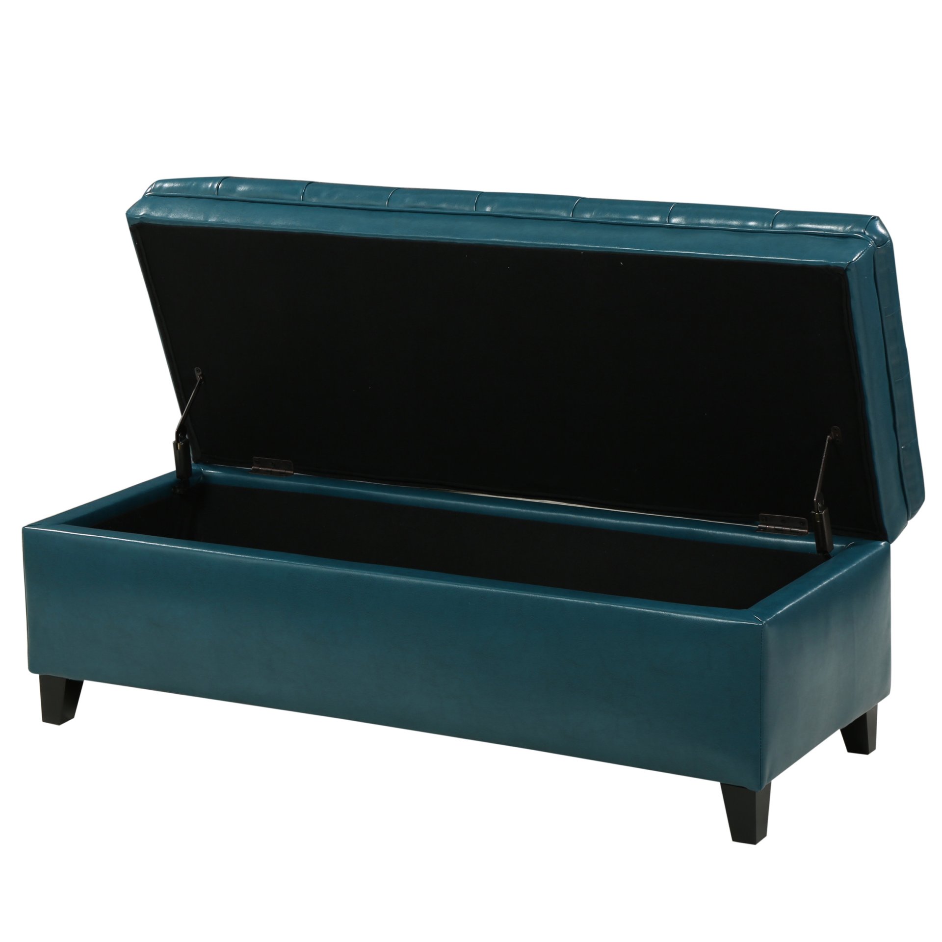 Juliana - Teal Storage Ottoman With Spacious Interior - Teal - Image 7