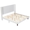 King Size, Stylish High Headboard Bed, High Quality - White - Image 8