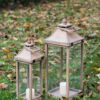 Candle Lantern Decorative, Hurricane Lantern Holder Decor For Indoor Outdoor, Home Garden Wedding - Ivory - Image 12