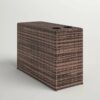 Outdoor Side Table Durable Construction - Brown - Image 2