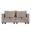 Convertible Chaise Lounge Loveseat Sofa Bed With USB Ports, Cup Holders, Phone Holder, Storage - Brown - Image 13