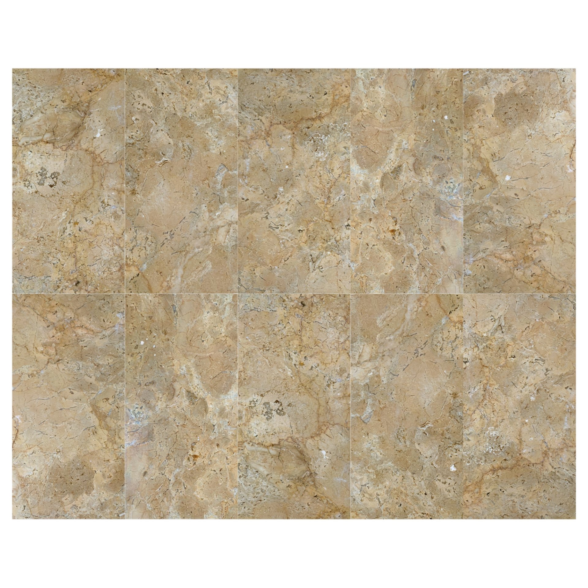 Marble For Floor And Wall Polished Marble Tile Stone (Set of 4) - Beige / Gold - Image 5