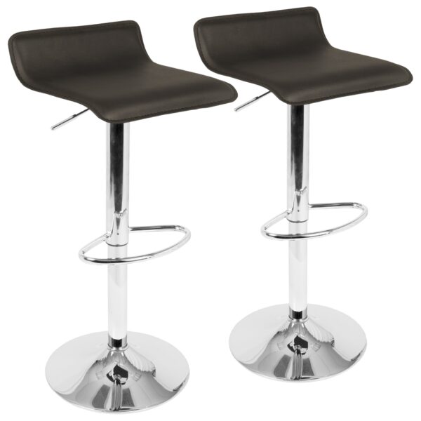Ale - Contemporary Adjustable Barstool (Set of 2) - Brown