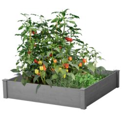 Outdoor Raised Garden Bed Planter Box - Gray