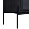 Modern Minimalist Style LED Curio Cabinet With Tempered Glass Door, Metal Legs - Black - Image 11