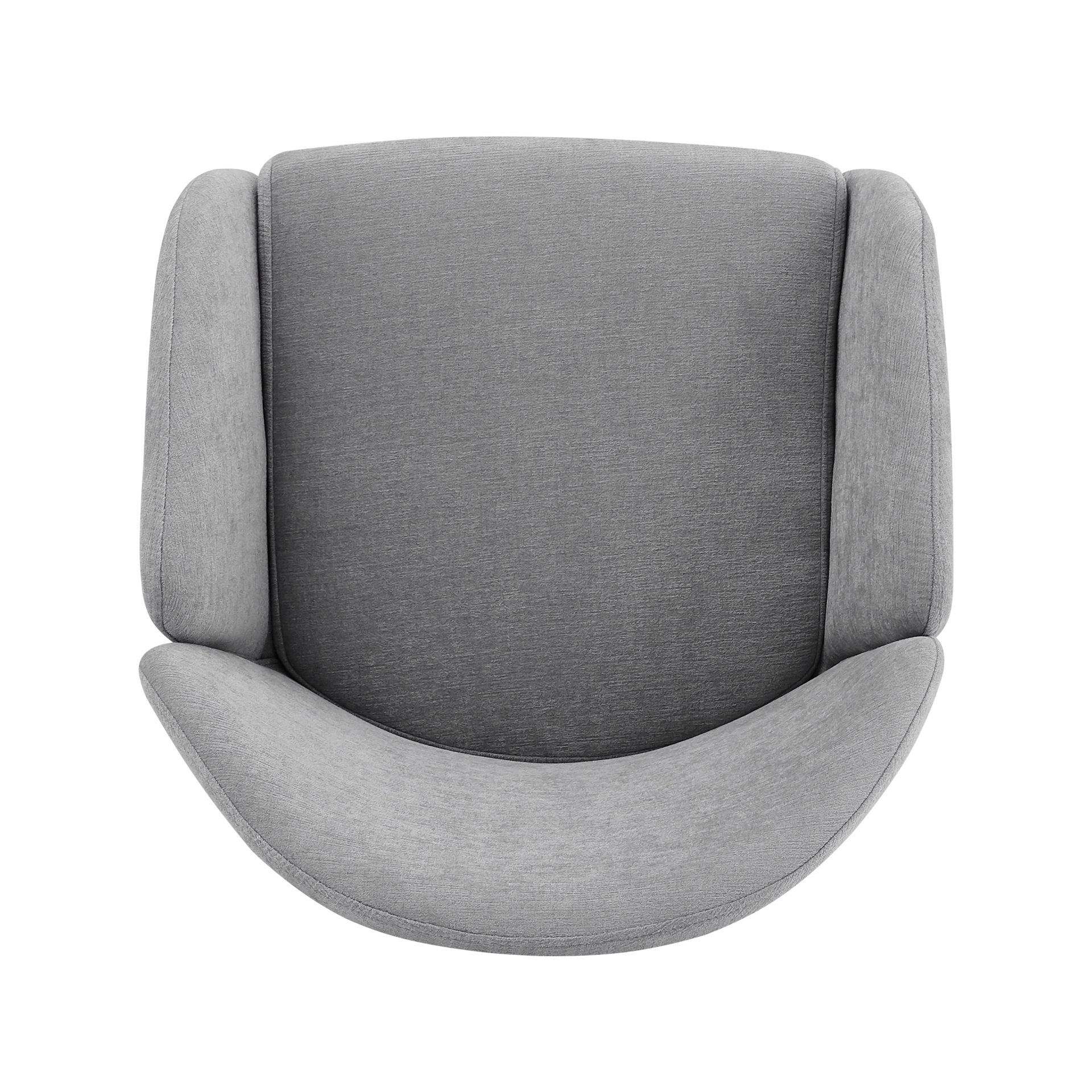 Upholstered Dining Chair (Set of 2) For Dining Room, Kitchen, Gold Metal Frame - Gray - Image 6