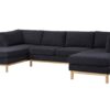 Hallie - Wide Sherpa Double Chaise U-Shape Sectional Sofa - Black - Image 7