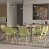 Malden - Bentwood Dining Chair - Acid Green / Light Brown - Image 9