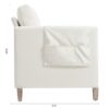Comfortable Solid Wood Three-Seater Sofa, Soft Cushions, Durable And Long-Lasting, Sofa Couch For Living Room - Beige - Image 6