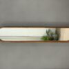 Decorative Rubber Frame Mirror With Elongated Oval Frame - Brown - Image 2