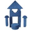 14 Pieces Kids Sofa Modular Play Couch Child Sectional Sofa To Boost Creativity Boys And Girls Diy Creating Playroom Couch Furniture For Toddlers Convertible Foam And Floor Cushion - Blue - Image 14