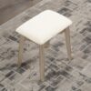 Maly - Contemporary Wood Vanity And Stool Set - Gold - Image 4