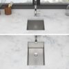 12" Undermount Kitchen Sink, Deep Single Bowl - Brushed Nickel - Image 6