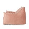 Allea - Velveteen Bean Bag Chair With Armrests, Soft Velvet - Pink - Image 5
