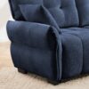 Modern Ergonomic Single Seater Sofa With Ottoman, High Resilience Support - Blue - Image 14