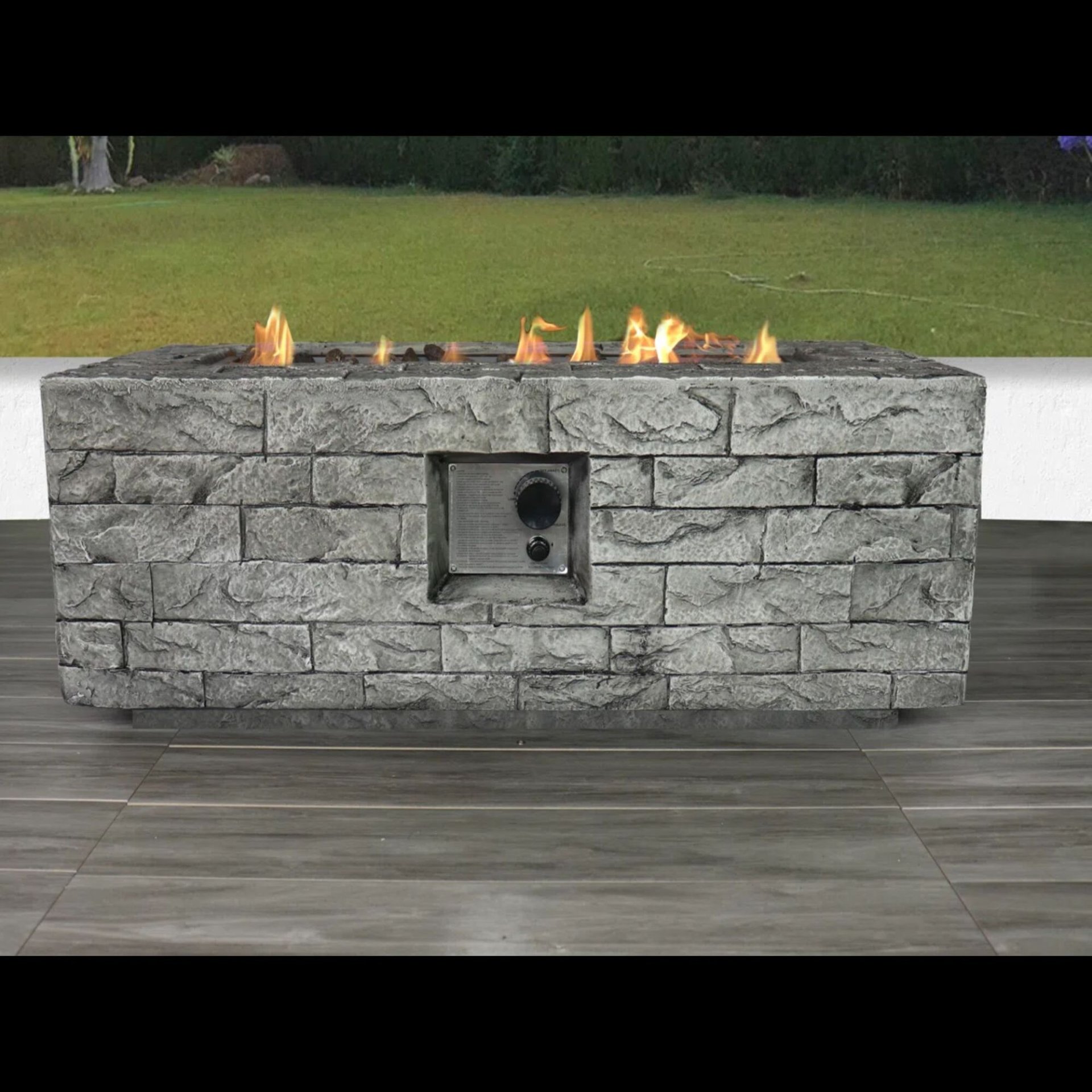Reinforced - Propane / Gas Fire Pit Table - Stone Gray - Image 2