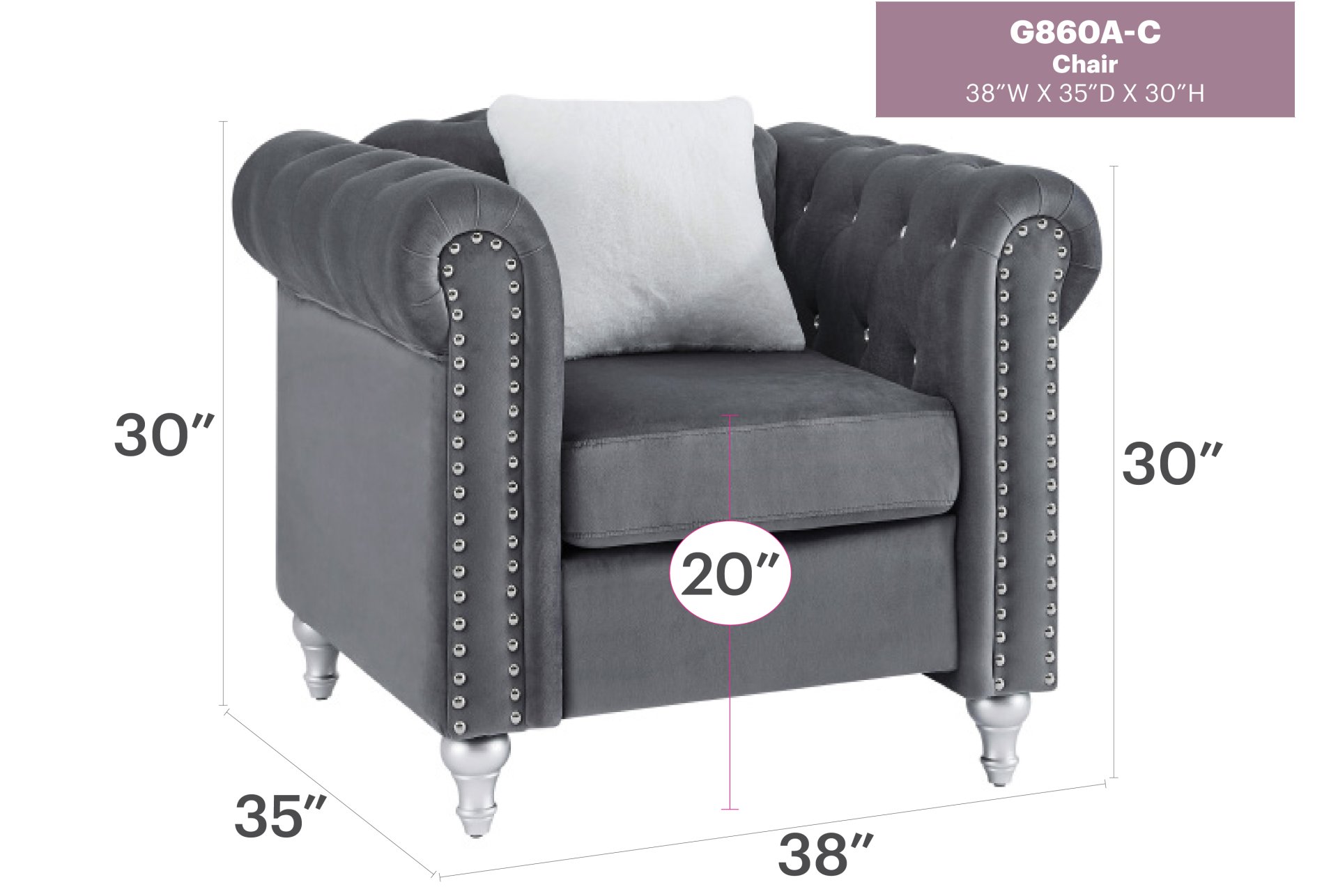 Chic Chair - Gray - Image 5