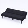 Stylish Corduroy Sofa Bed With Convertible Design - Black - Image 17