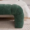 Modern Upholstered Armless Bed Bench With Channel Tufting Chenille - Green - Image 9