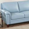 Westcott - Leather Sofa - Blue - Image 2