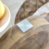 Modern Style Glass Top Coffee Table With Base Suitable For Living Rooms And Lounge Areas - Natural Wood - Image 7