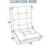 2 Piece High Back Patio Chair Cushion Set, Tufted Adirondack And Rocking Chair Cushions For Garden, Porch Or Office Use - Green - Image 2