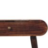 Mini Dressing Table With Foldable Mirror - Walnut - Image 9