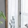 Arch Wood Wall Mirror - Brown Antique White - Image 11