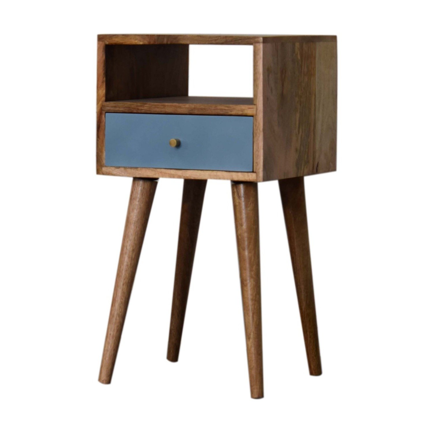 Mini Hand Painted Nightstand - Blue - Image 16