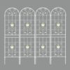 2 Pack Garden Metal Trellis Rustproof Trellis For Climbing Plants Outdoor Flower Support - Cream White - Image 7