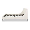 Aspen - Queen Vertical Tufted Modern Headboard Platform Bed Set - Cloud White - Image 4