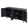 4 Door Cabinet, Suitable For Bedroom - Black - Image 6