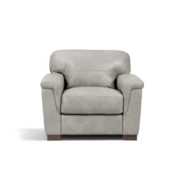 Cornelia - Leather Chair - Gray