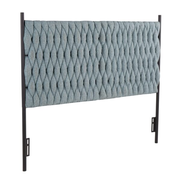 Braided Matisse - Queen Size Headboard - Black / Blue