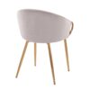 Claire - Contemporary / Glam Chair (Set of 2) - Gold / Silver - Image 4