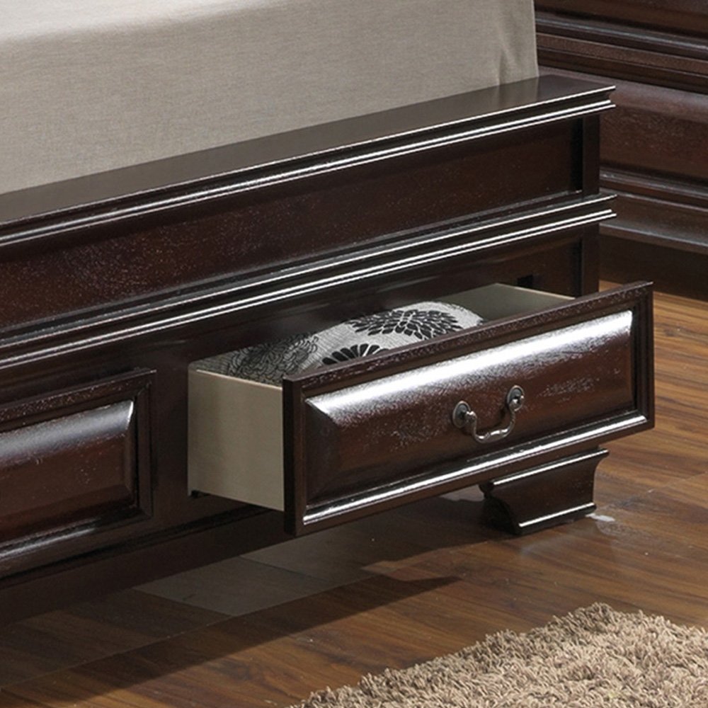 King Storage Bed Elegant - Cappuccino - Image 4