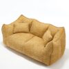 Comfortable Dual Beanbag Chair With High Resilience Foam Core For 2 People In - Yellow - Image 12