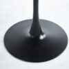 42.1" Tulip Table Mid-Century Dining Table For 4-6 People With Round MDF Table Top, Pedestal Dining Table, End Table Leisure Coffee Table - Black - Image 8