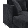Modern Cloud Sectional Sofa L Shaped Luxury Couch Set With 2 Free Pillows 4 Seat With Oversized Chaise - Black - Image 10