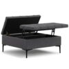 Laura - Lift Top Storage Ottoman - Gray - Image 3