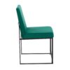 Fuji - Contemporary High Back Dining Chair (Set of 2) - Black / Green - Image 3