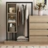 Wardrobe With 4 Drawers And 3 Shelves - Natural - Image 10