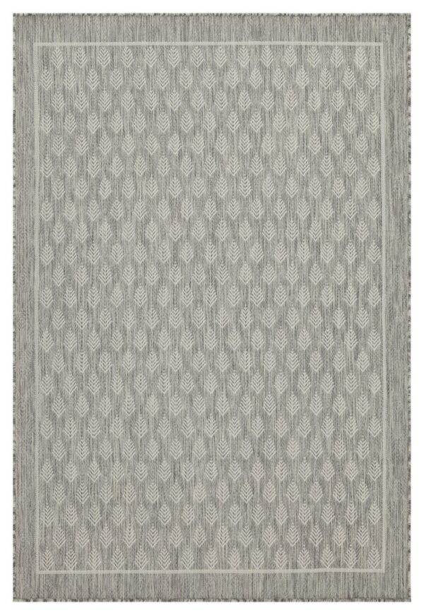 Sunshine - 5'3" X 7'3" Indoor, Outdoor Polypropylene Area Rug - Silver