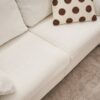 Modern Loveseat Sofa 2 Seater Plush Chenille Fabric Couch With High Density Foam Cushions - Ivory White - Image 11